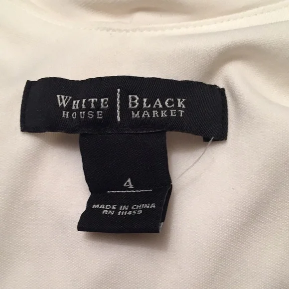 White House Black Market White Draped Sheath Dress - Picture 8 of 8